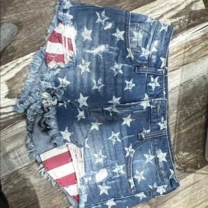 Mossimo Supply Co. Distressed Star Jean Shorts